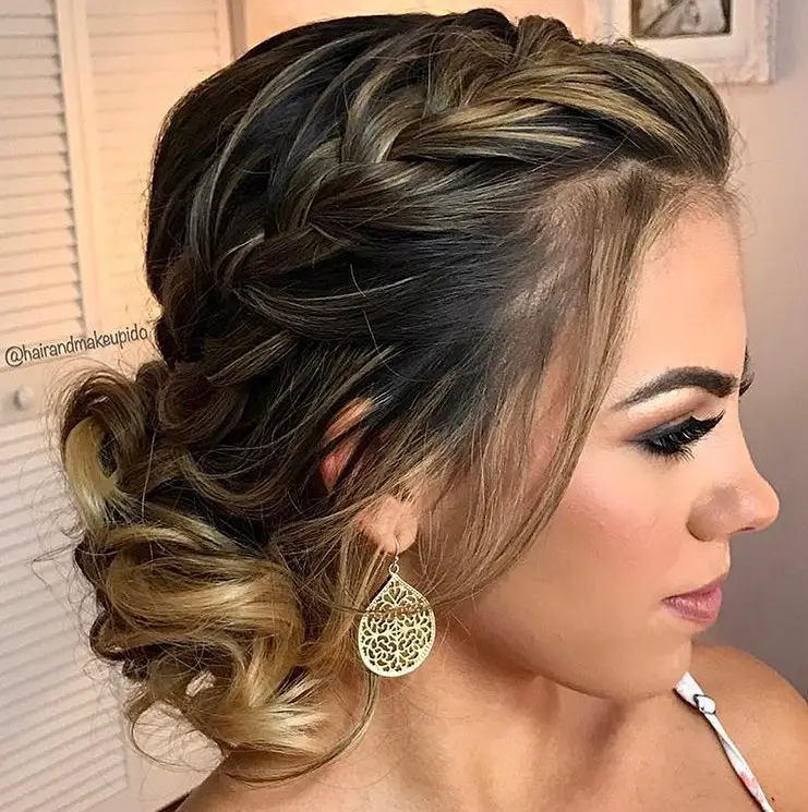Braided Bombshell prom hairstyle