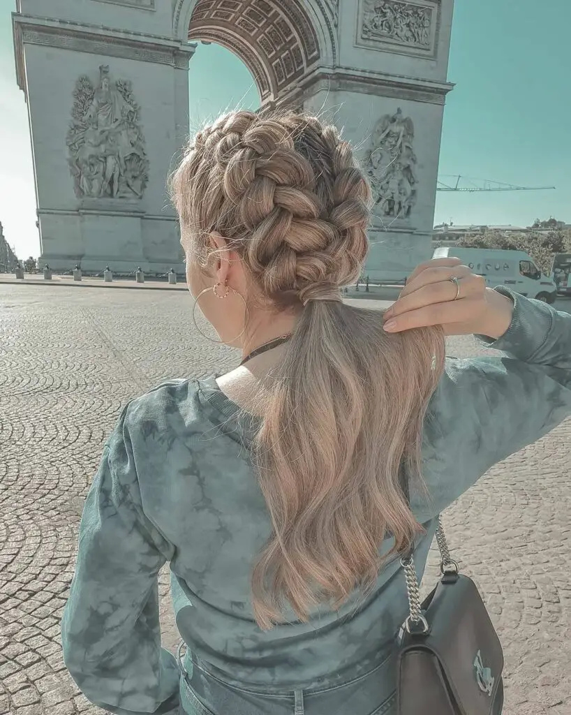 Dutch Braid with Soft Ponytail for prom nights