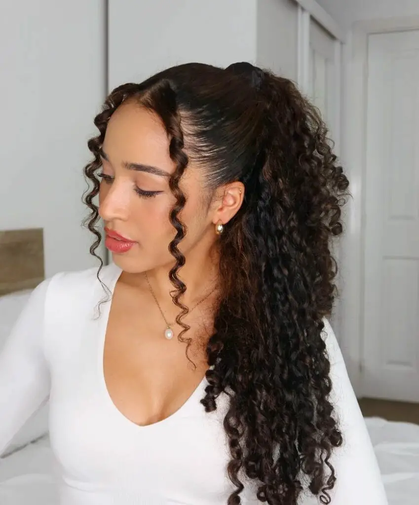 prom hairstyle for curly hair