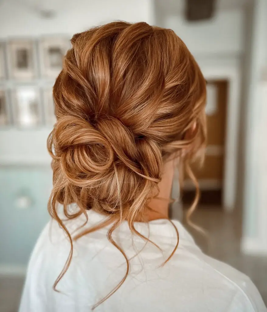 Messy Hair Bun and Twisted Updo for prom