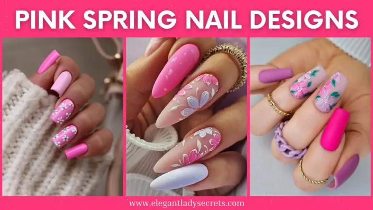 pink spring nail designs