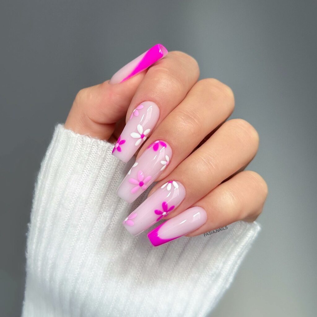 Radiant Orchid Bloom Nails