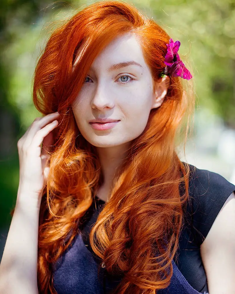 Radiant copper hair for spring season