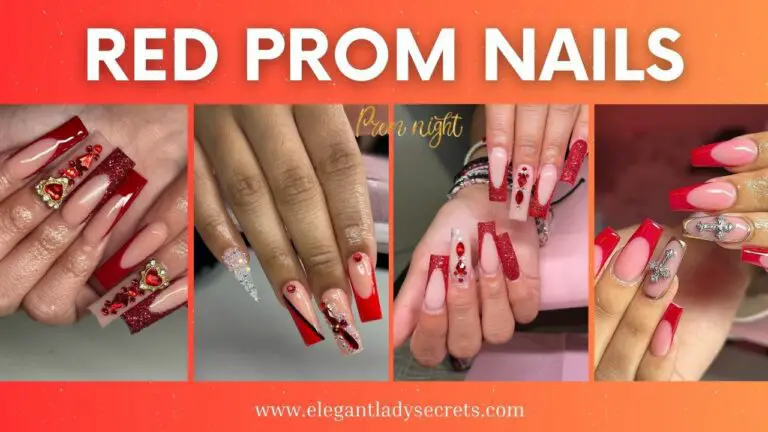 red prom nails