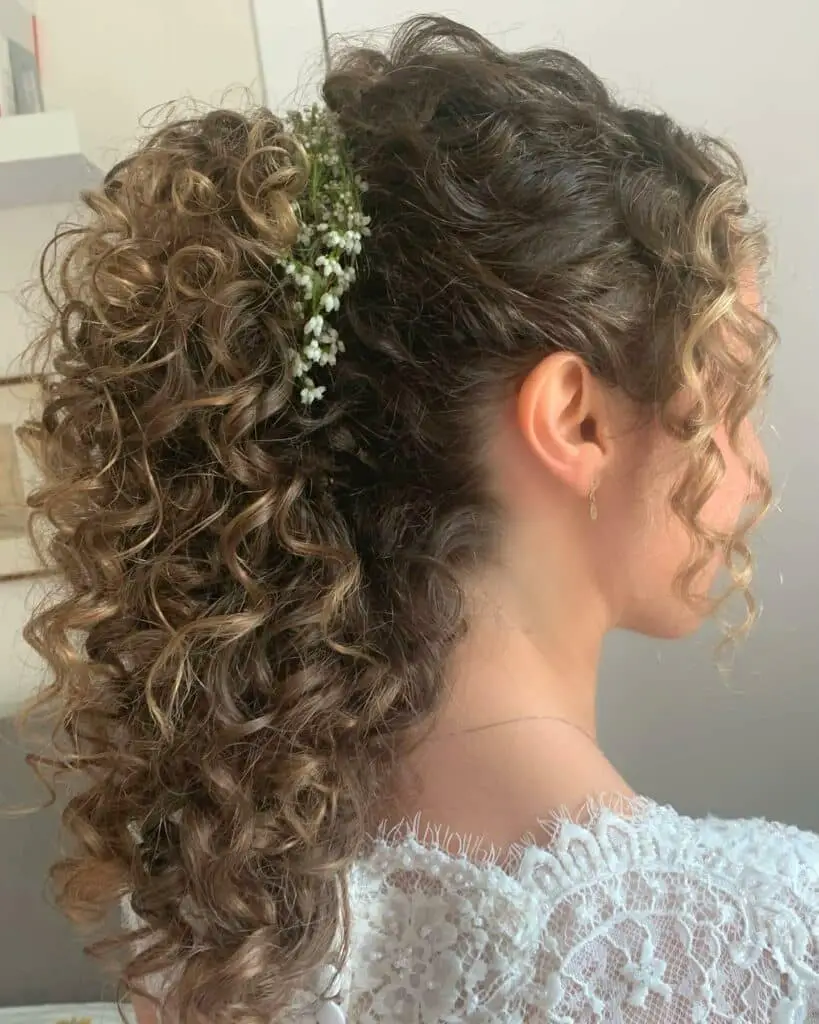Side-swept Curly Updo Prom Hairstyle