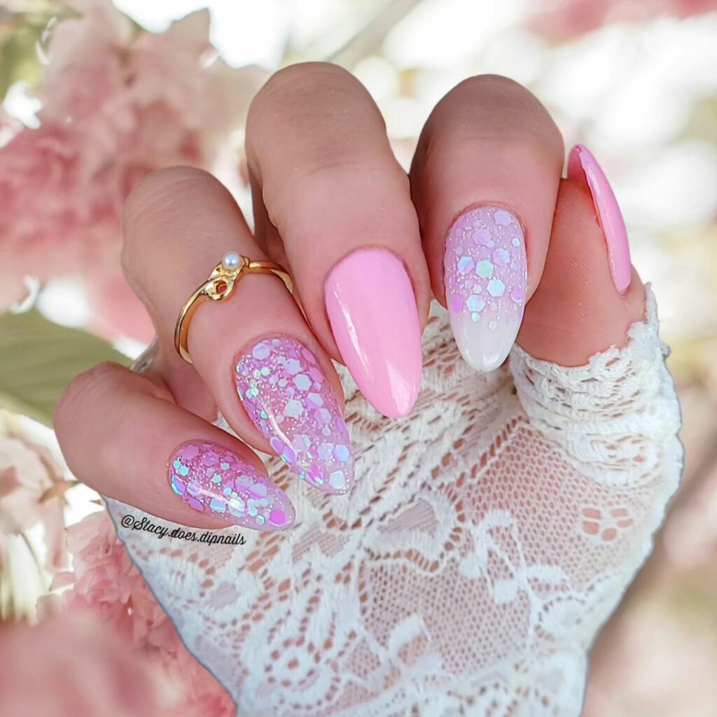 Spring Blossom Confetti Nails