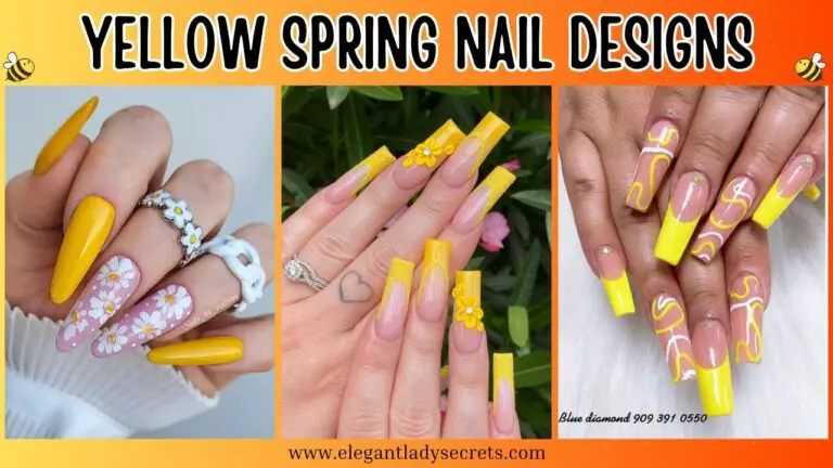 yellow spring nail designs