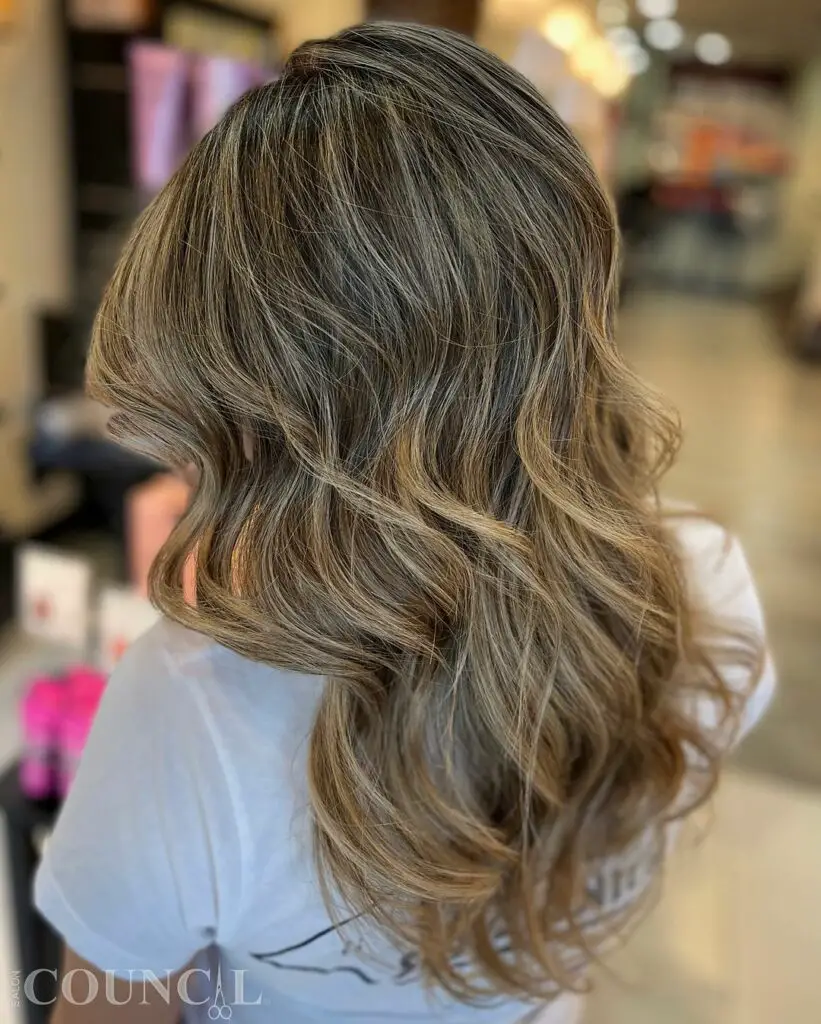 Gorgeous layered cut with a blend of balayage highlights