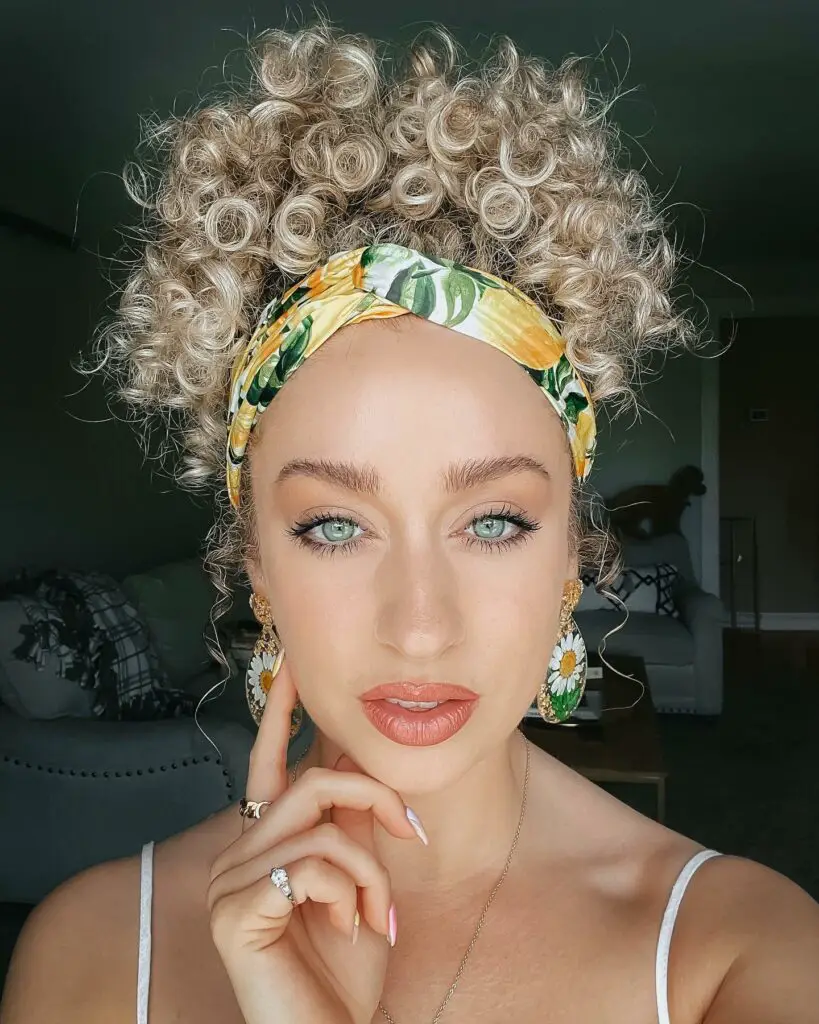 fabulous high-volume, curly updo for summer hair inspiration