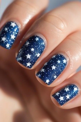 1. Stars and blue nails