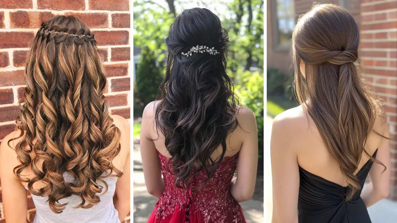 half up half down prom hairstyles